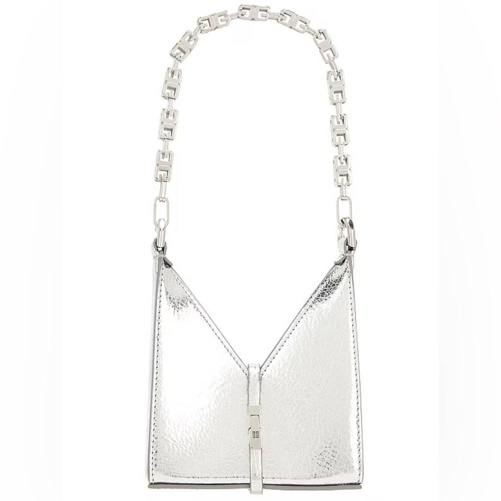 Givenchy Micro Cut-Out Bag in Silver with box like new